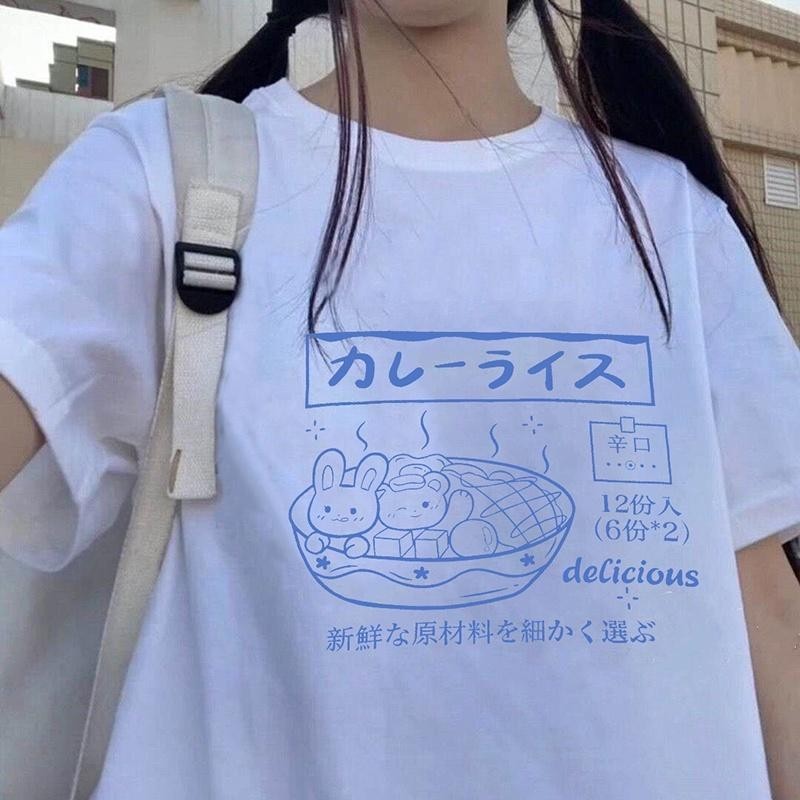 hawaiian outfit for women  Women's T-shirt Kawaii style hip-hop top Harajuku aesthetic Gothic graphi