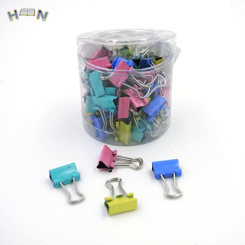 

60pcs/lot 15mm Colorful Metal Binder Clips Paper Clip Office Stationery Binding Supplies