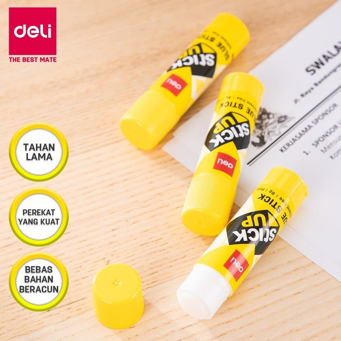 

Deli Lem Stick Glue Stick 8gr EA20010, Perekat Kuat, Ramah Lingkungan, Cepat Kering