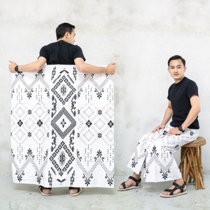 Sarung Batik Santri Pria Dewasa Motif Balimun Putih Batik Pekalongan - Balimun Putih /Update 2025