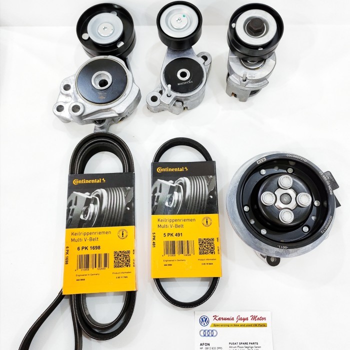 PAKET BUNDLING WATERPUMP FANBELT TENSIONER VW GOLF MK6 TOURAN SCIROCCO berkualitas