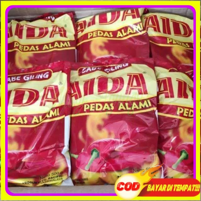 

cabe giling aida pedas alami 1 kilogram bubuk