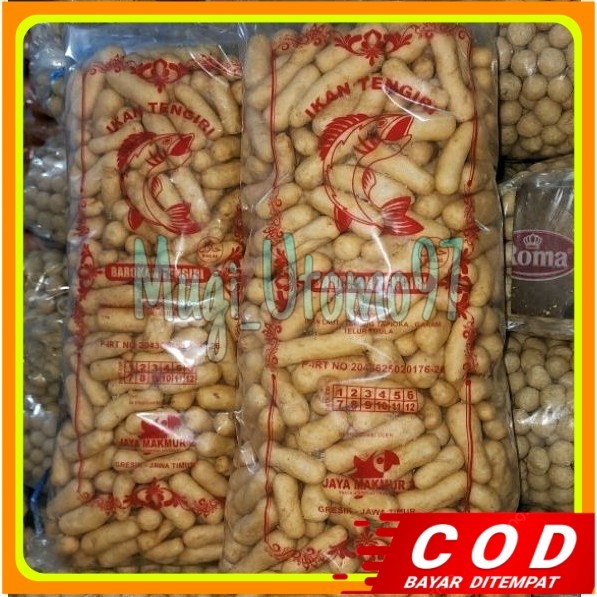

1kg kerupuk ikan tengiri bulat /lonjong kerupuk ikan BAROKAH TENGIRI