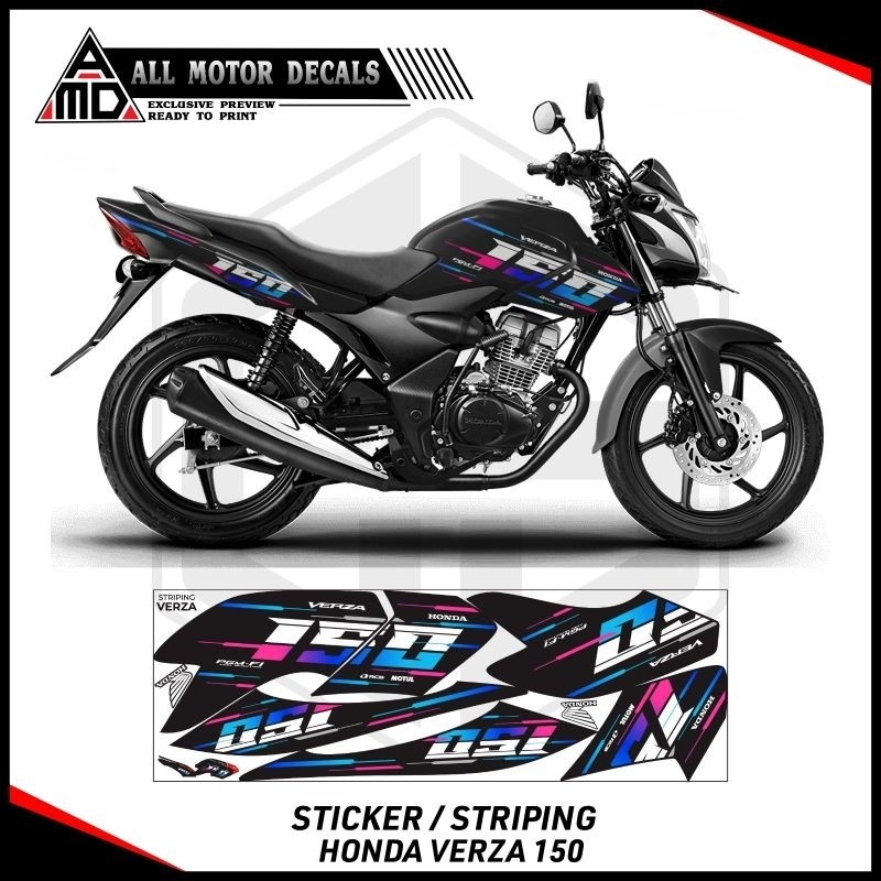 Striping Verza 150 Grafis Custom 150 / Sticker Honda Verza Old / Decal Motor Verza 150cc / Stiker Li