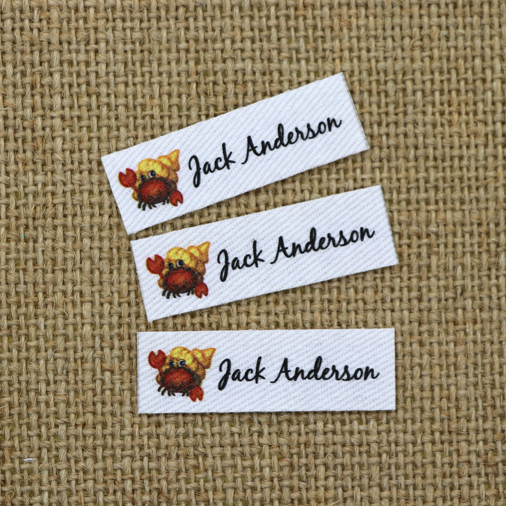 

120 piece Custom logo labels, Name iron on label, Custom Clothing tags, Organic Cotton Labels(YT030)