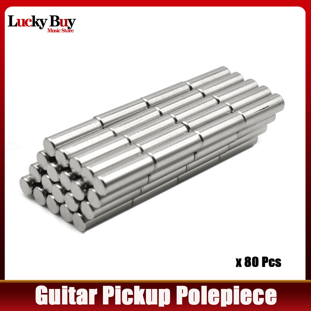 80Pcs Magnetized Alnico 5 Electric Guitar Humbucker Pickup Polepiece Slug Pole Slug /Pickup Magnet S