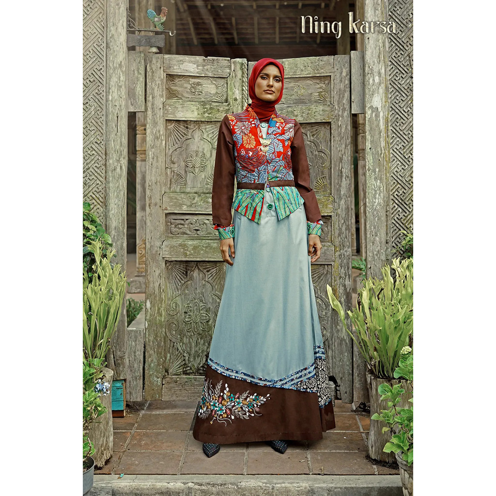 TUNEECA Gamis Dewanti Kusuma // Gamis Batik Modern // Klasik