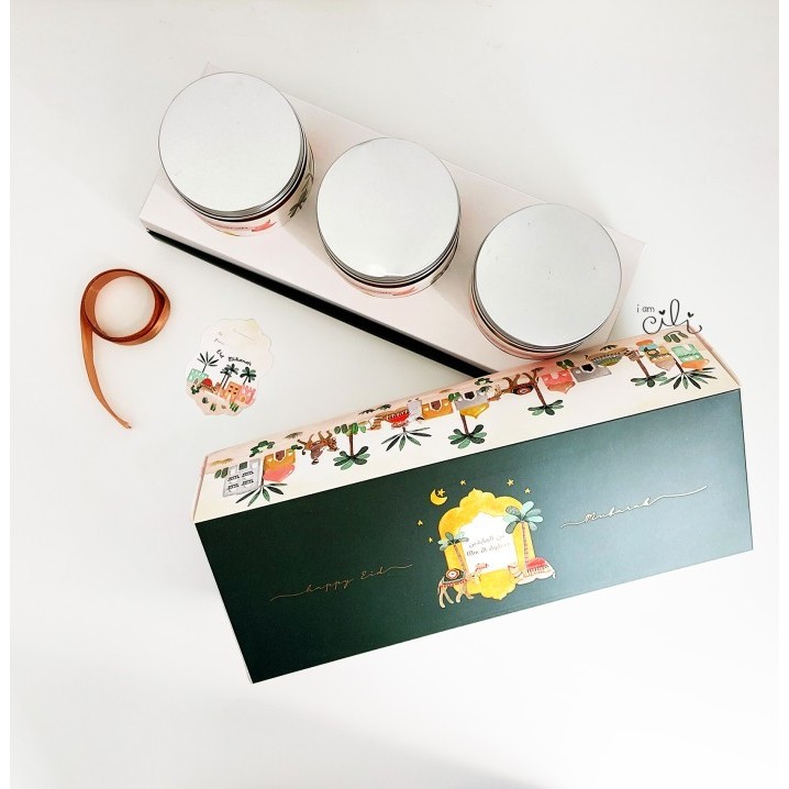

(BOX 33.3 x 12.3 x 11 cm LEBARAN) DUS kue kering toples jar idul fitri - SELMA 3 (TIGA)
