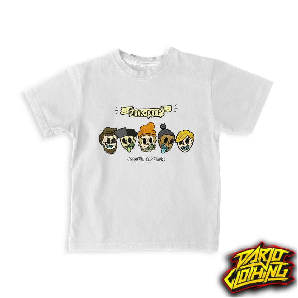 DarjoClothing Kids - Kaos Band Anak Neckdeep Generic Pop Punk White