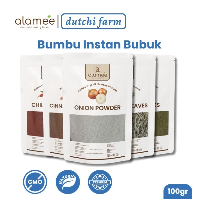 

ALAMEE Bumbu Dapur Bubuk Lengkap 100gr Bawang Putih Bombay Rosemary Oregano Parsley Paprika Cabe Dutchi Farm