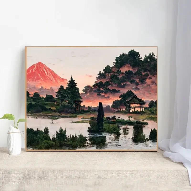 

4724581Digital oil painting living room decorative painting sofa background wall hanging painting