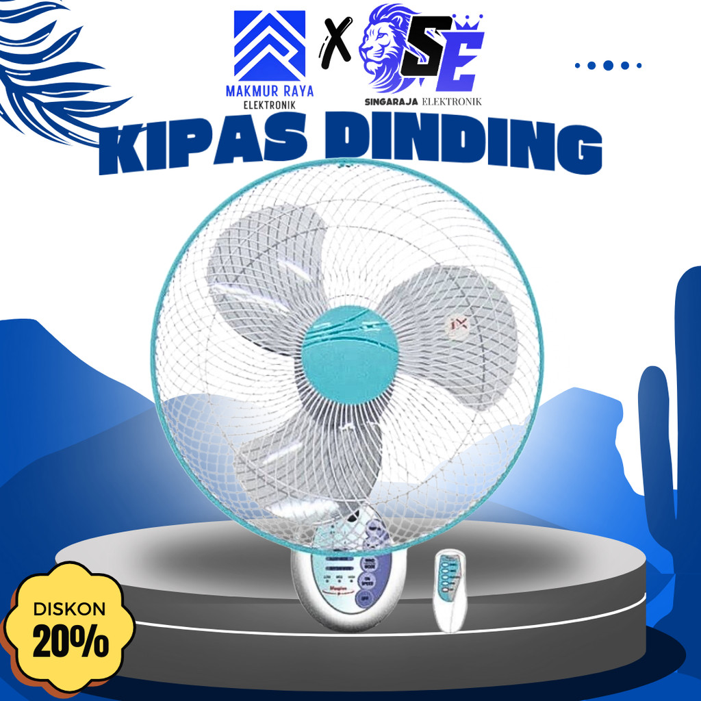 MASPION Kipas Angin Dinding Remote 16 inch MWF-4001 RC