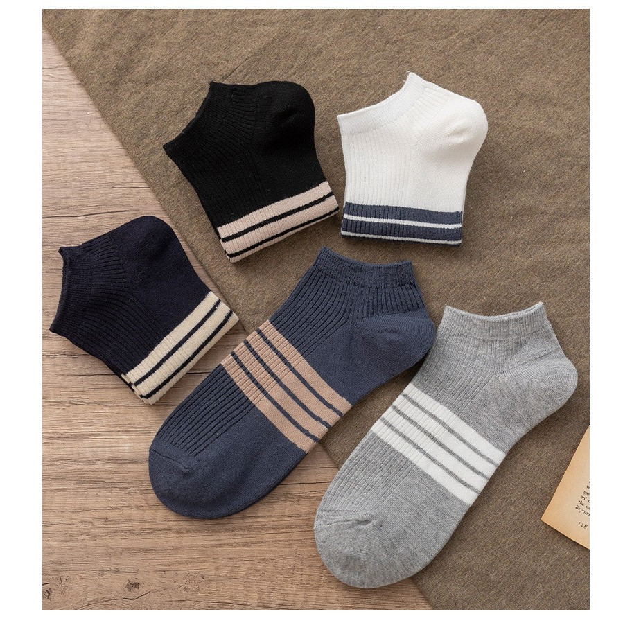 [TD] Kaos Kaki Pria Wanita Pendek Ankle Motif Strip | Ankle Socks | Kaos Kaki Pria | Kaos Kaki Wanit