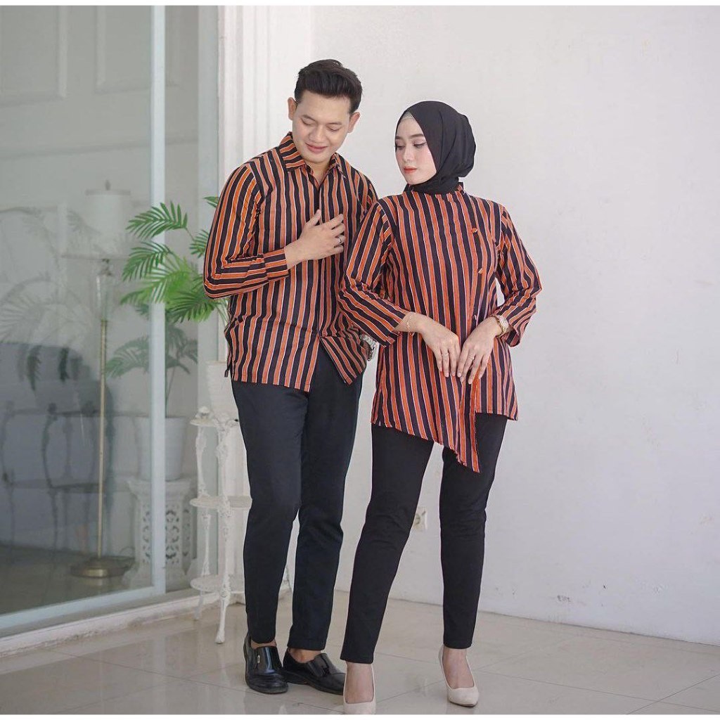 Benang Raja Batik Couple Pria nita Katun Lurik Lurik