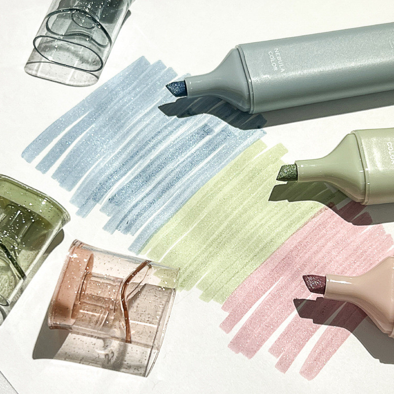 

Cute Colors Glitter Highlighter Pen Bling Marker Pens for Bible Study Notes School Sparkling Note-Taking Planner Journaling