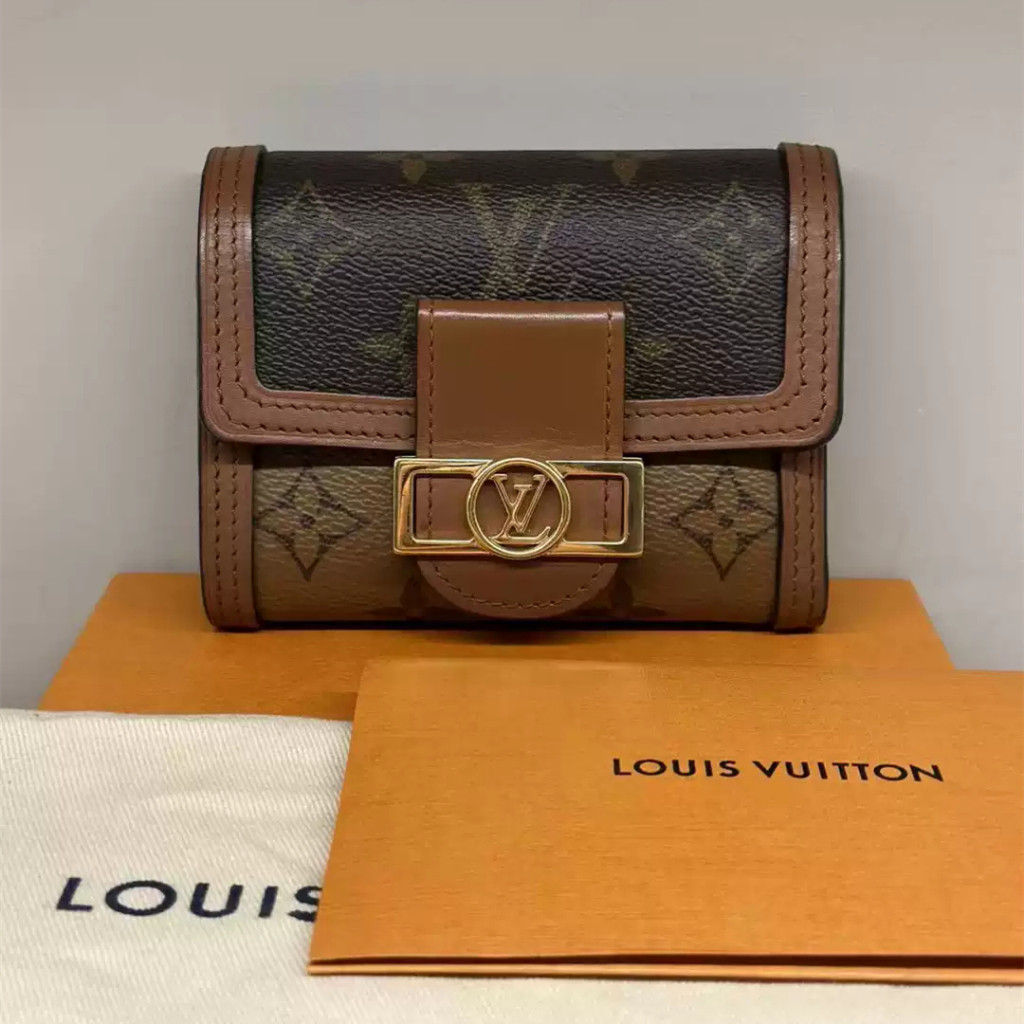 【bekas asli】（m68725）Dompet Kompak LV Dauphine