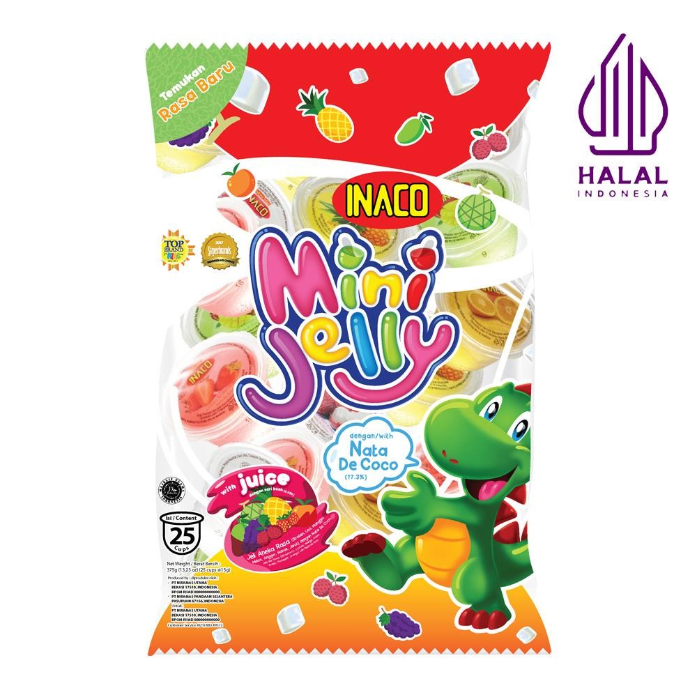 

Inaco Mini Jelly Juice Nata De Coco 25 Cup- Puding Kecil Stroberi Nanas Mangga Jeruk Apel Anggur