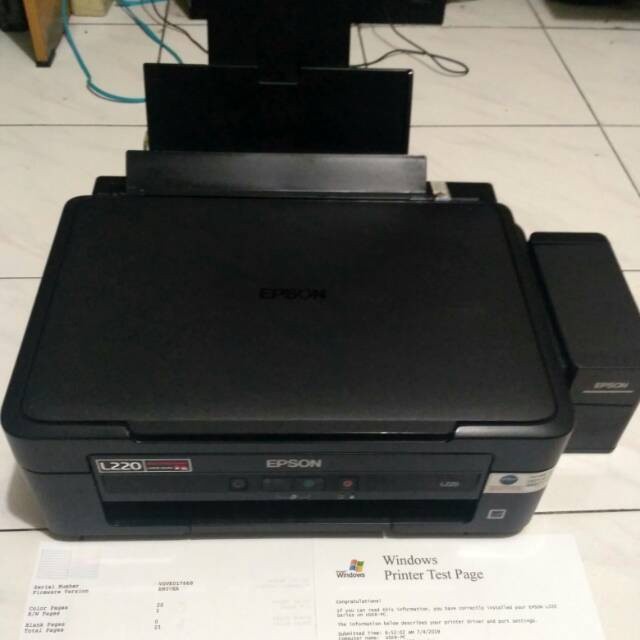 Printer Warna Epson L220 All In One + tinta baru Nozzle Full