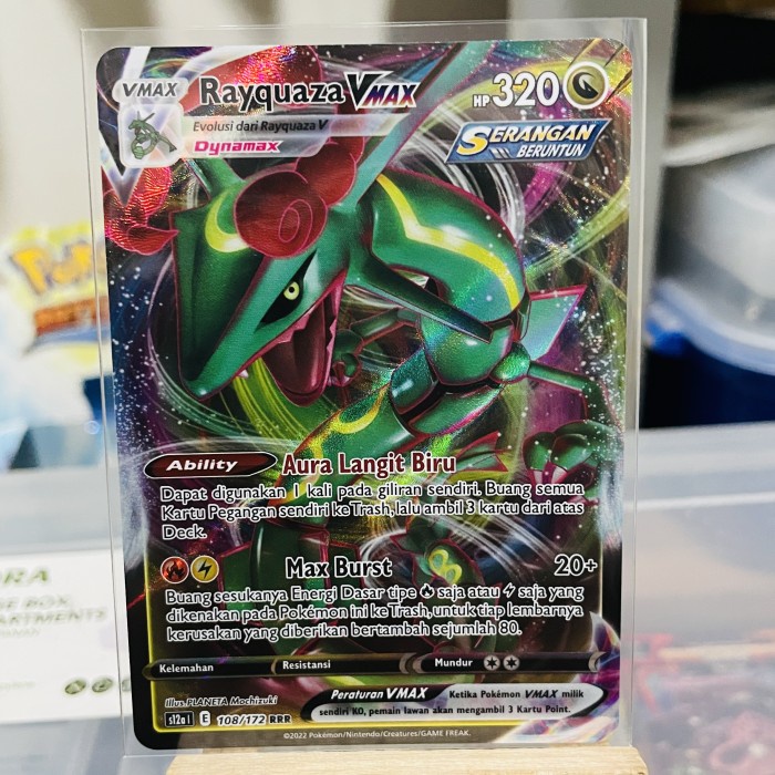 Rayquaza vmax v max - Kartu pokemon indonesia tcg card
