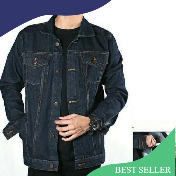 JAKET JEANS GARMENT PRIA-JAKET DENIM-JAKET DENIM MURAH-JAKET DENIM KEREN-JAKET HITAM-JAKET HITAM KER