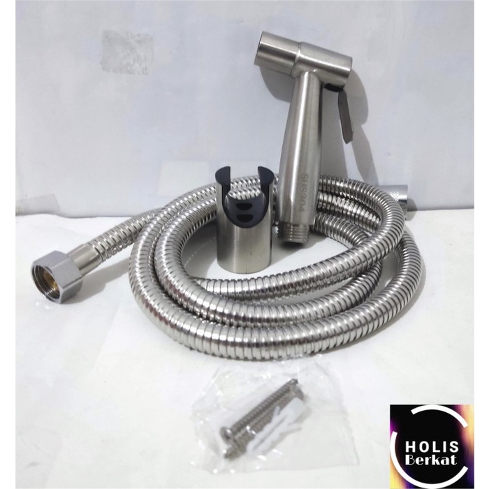 Jet Shower Stainless Steel / Shower Cebok WC Toilet 1 SET