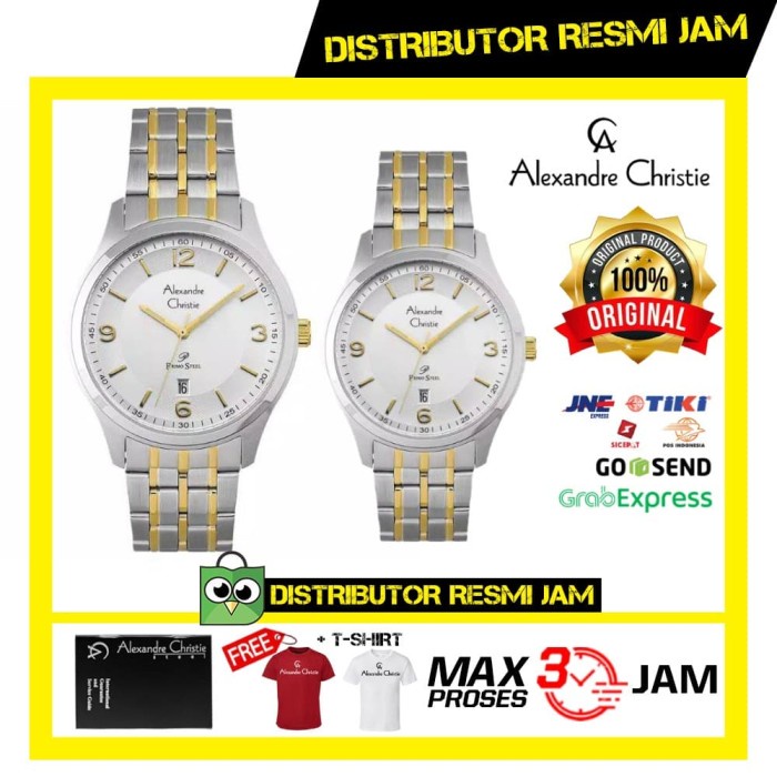 JAM ALEXANDRE CHRISTIE 1010MD 1010LD ac1010 GARANSI RESMI 12 BULAN
