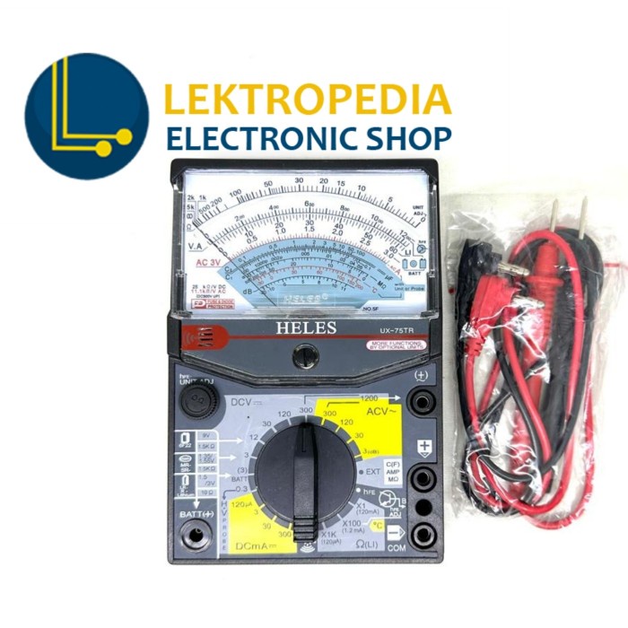 Multitester Analog HELES UX75 TR Multimeter Avometer jarum UX 75