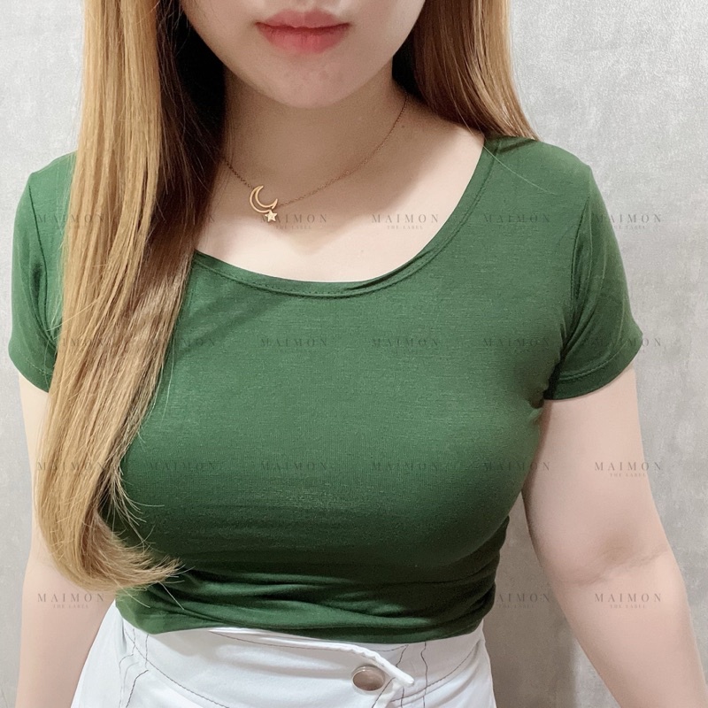 Basic Crop Top | Baju Kaos Kasual Polos Atasan Wanita | Terbaru_Murah