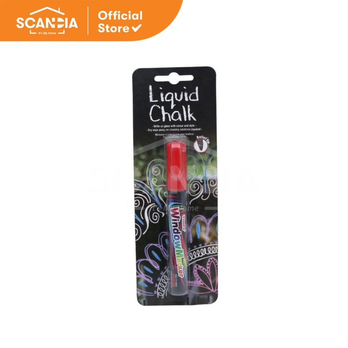 

SCANDIA Kapur Tulis Liquid Window Chalk Red (SE0313)
