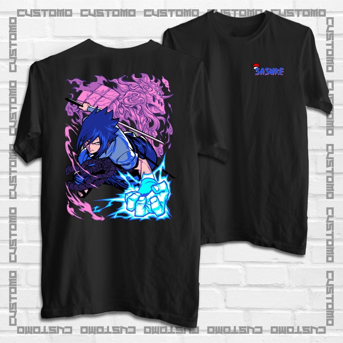 KAOS UCHIHA SASUKE SUSANOO CHIDORI | BAJU KAOS ANIME PREMIUM