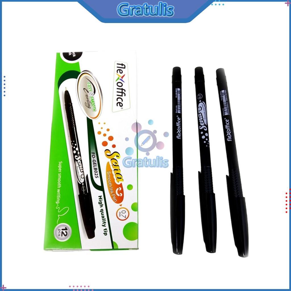 

PULPEN FLEXOFFICE SENA FO-GELB025 [1 PACK/12 PCS] / BALLPOINT PENA 1 PAK / PULPEN TINTA HITAM / BOLPEN HITAM ALAT TULIS SEKOLAH / BALL PEN 1 PACK / POLPEN PERLENGKAPAN SEKOLAH ANAK / PULPEN GEL KARAKTER LUCU