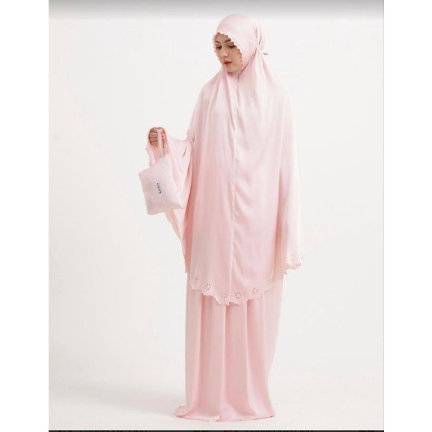 Mukena silk polos 2in 1(loufie collection)