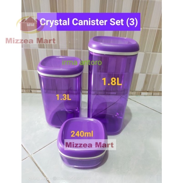MizzeaMart ️Tupperware/CRYSTAL CANISTER SET/TOPLES KRISTAL