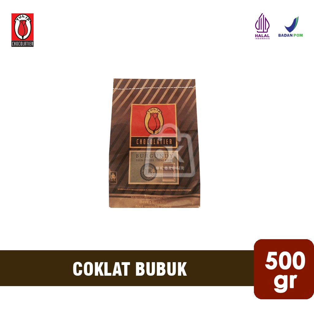 

Coklat Bubuk Tulip Burgundy / Cocoa Powder Kemasan Asli (500 gr)