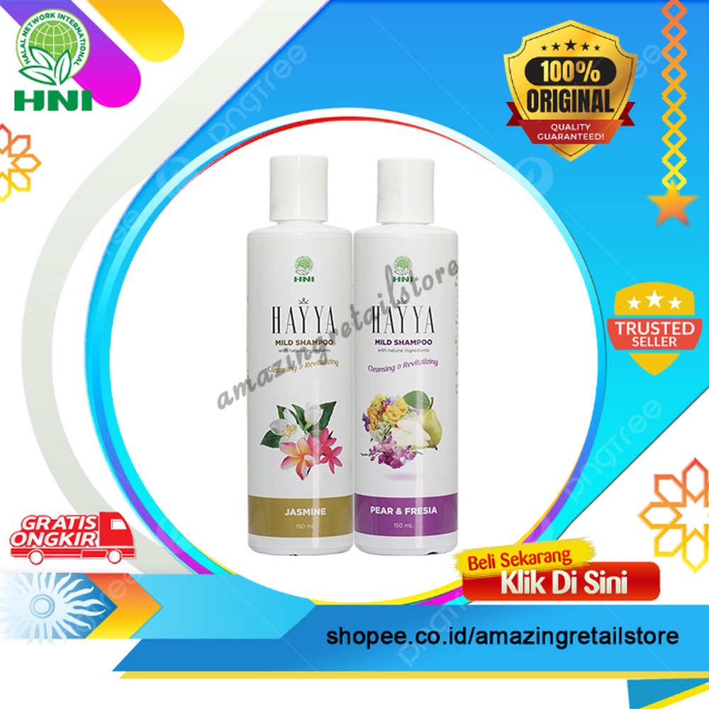 SHAMPOO HERBAL SAMPO PERAWATAN RAMBUT RUSAK DAN KERING OBAT KETOMBE HAYYA MILD SHAMPO PRIA DAN WANIT