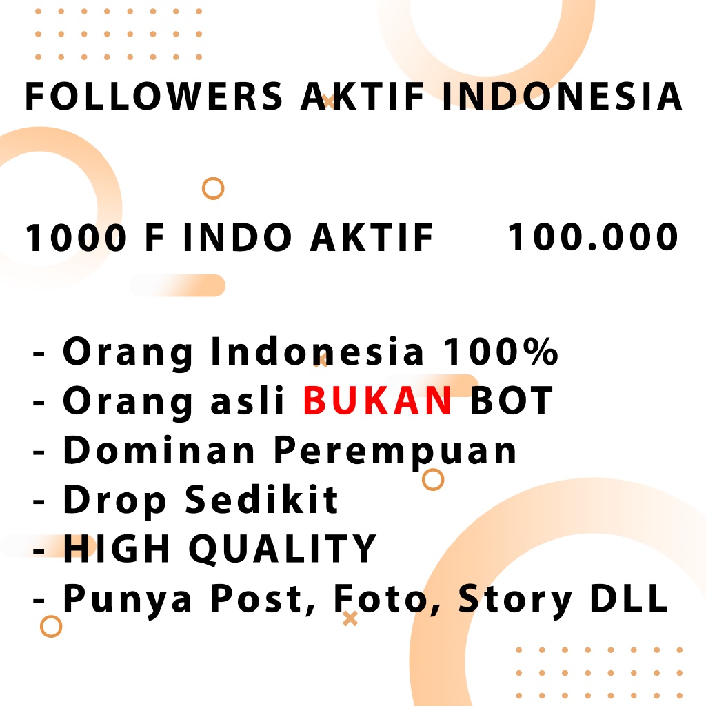 Akun IG Instagram 1000 Followers Aktif Indonesia HIGH QUALITY  KUALITAS TERBAIK