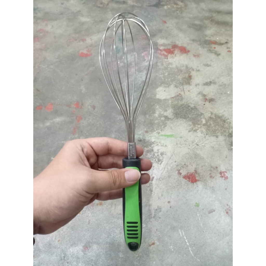 PENGOCOK TELUR MANUAL / PENGADUK ADONAN KUE / WHISK STAINLESS STEEL