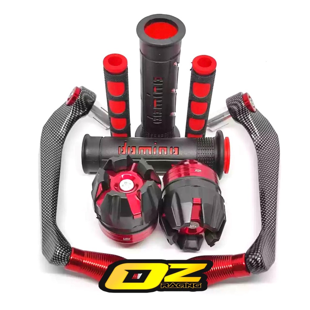 #CLN# [PAKET 4IN1] Proguard Carbon sabit + Jalu as roda + Handgrip domino + Karet Handle Rem Domino