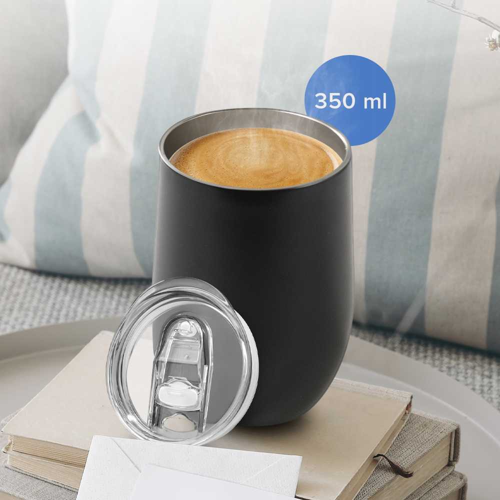 Gelas Coffee Cup Tahan Dingin dan Panas Tumbler Kopi dengan Tutup Anti Tumpah Desain Estetik Mug Egg