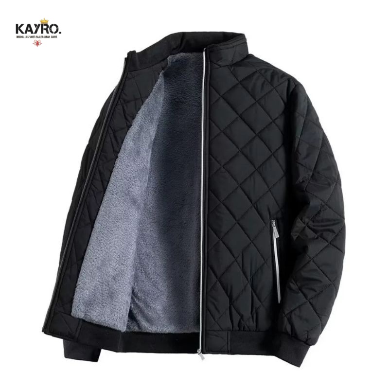 Jaket winter pria keren jaket bomber daleman bulu halus dan tebal