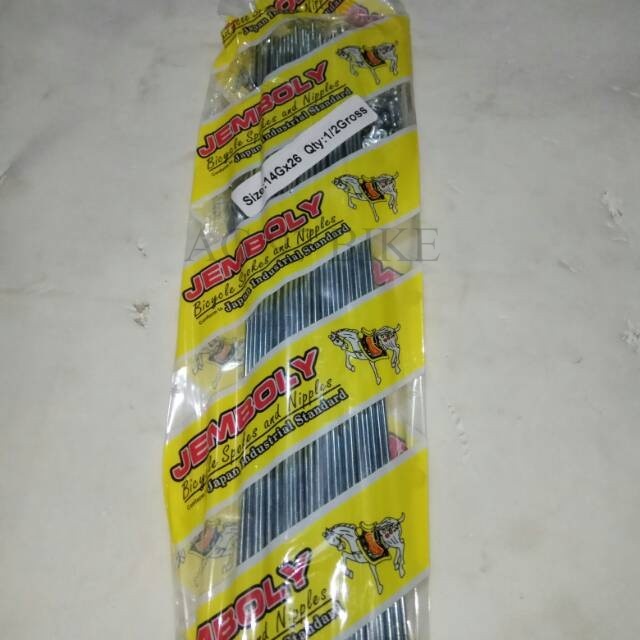 Ruji sepeda 26 x 1 3/8 / Ruji sepeda siera / Spoke 26 Operan / Jari jari sepeda 26 x 1 3/8 Jengki 28