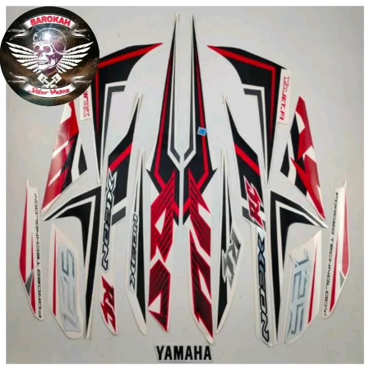 AJS stiker Striping Stiker motor yamaha xeon rc 125 2014 putih  Bodi standar    Sticker Bisa Cod Ful