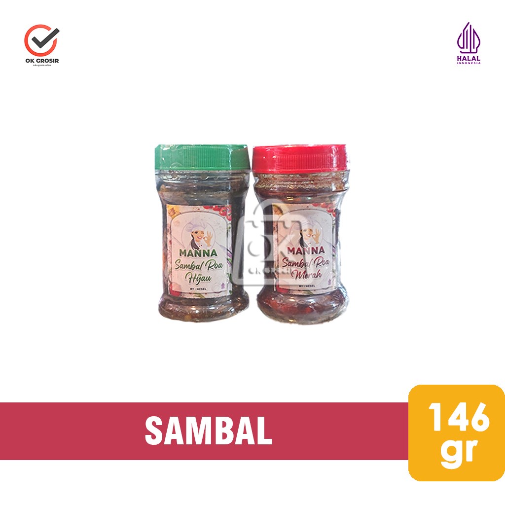 

Sambal Roa Manna Merah / Sambal Hijau (146 gr)