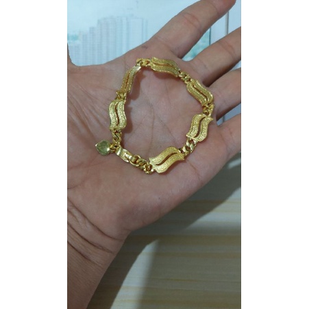 Gelang emas penang lapis mas24k