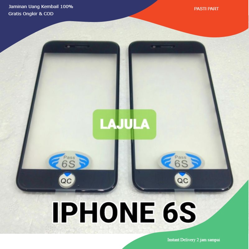 kaca lcd kaca depan kaca touchscreen + freme lem oca for iphone 6s