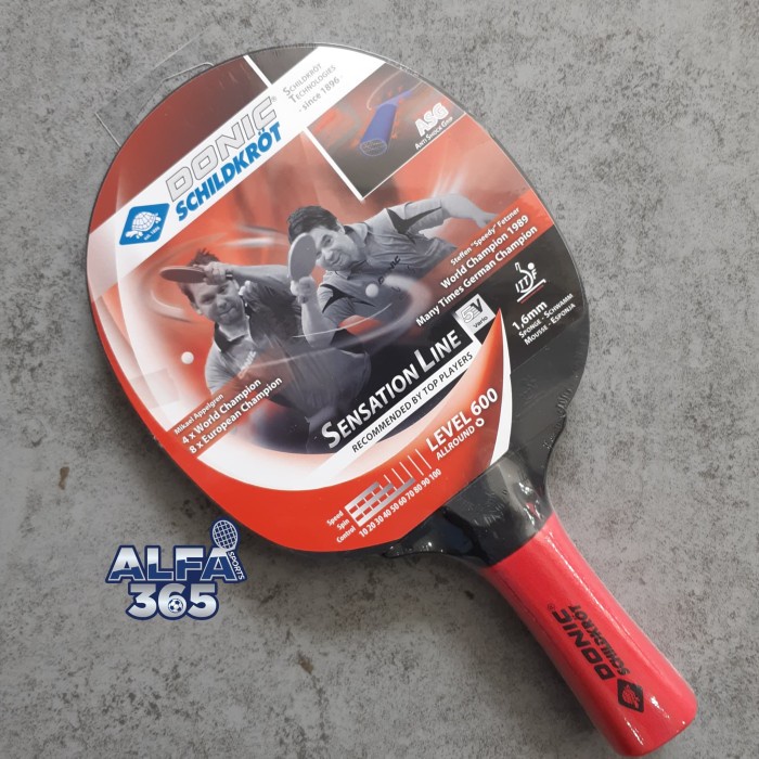 Donic Schildkrot Sensation 600 Bat Bet Pingpong Tenis Meja -OSC