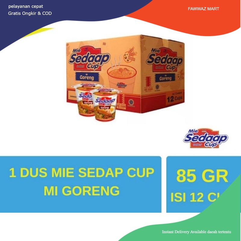 

mie sedaap cup goreng spesial - goreng spicy chicken 1 dus isi 12 cup promo!!!