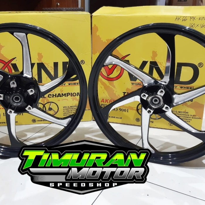 READY VELG VND AK 66 MX KING 160 160 HITAM  ORIGINAL