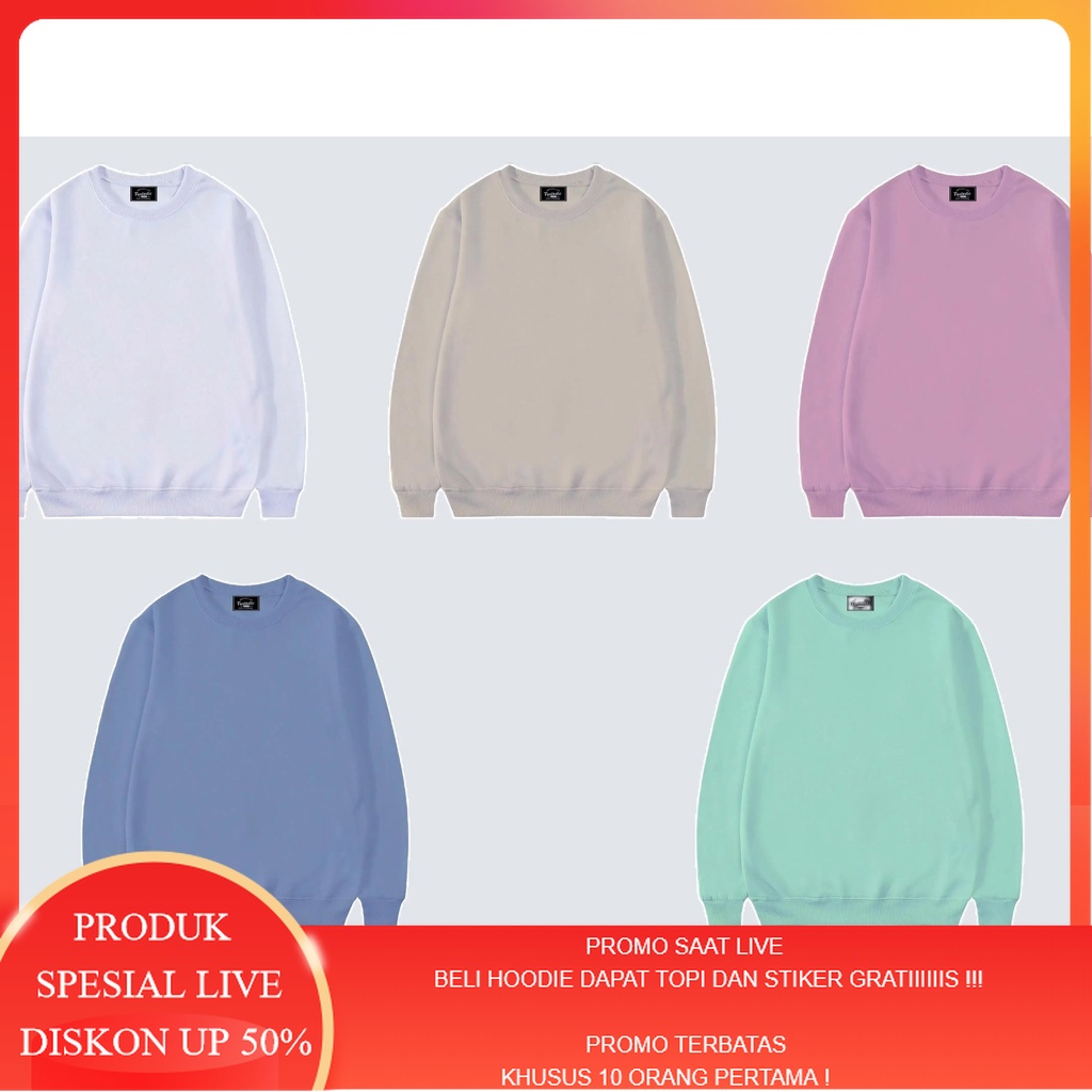 CREWNECK POLOS FANTASTIC SWEATER OBLONG WANITA SWEATER OBLONG