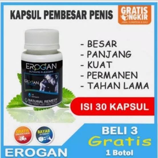 dijuall EROGAN Asli Botol isi 30 kapsul Original